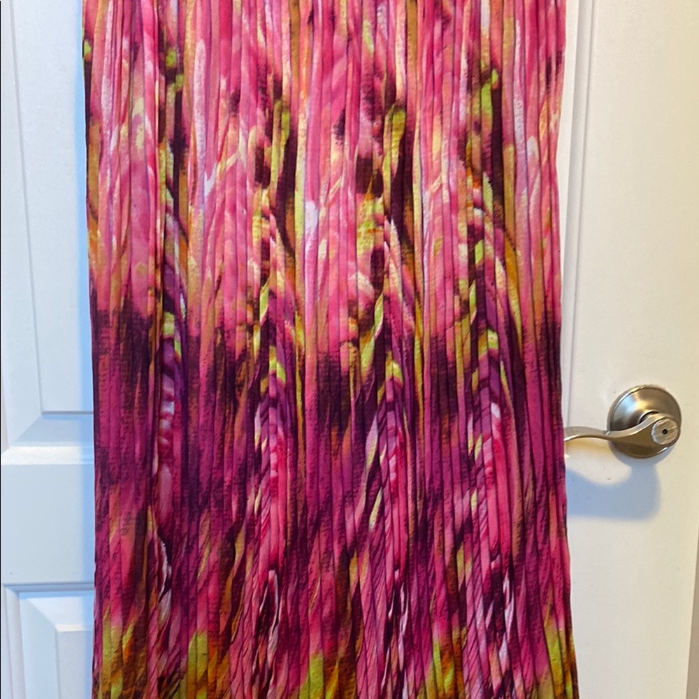 Vibrant Pink and Green Women's Skirt